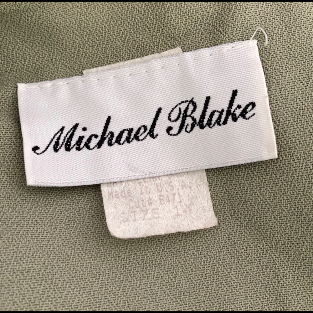 Vintage 80’s Shoulder Pad Patchwork Button Blouse - image 5